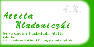 attila mladoniczki business card